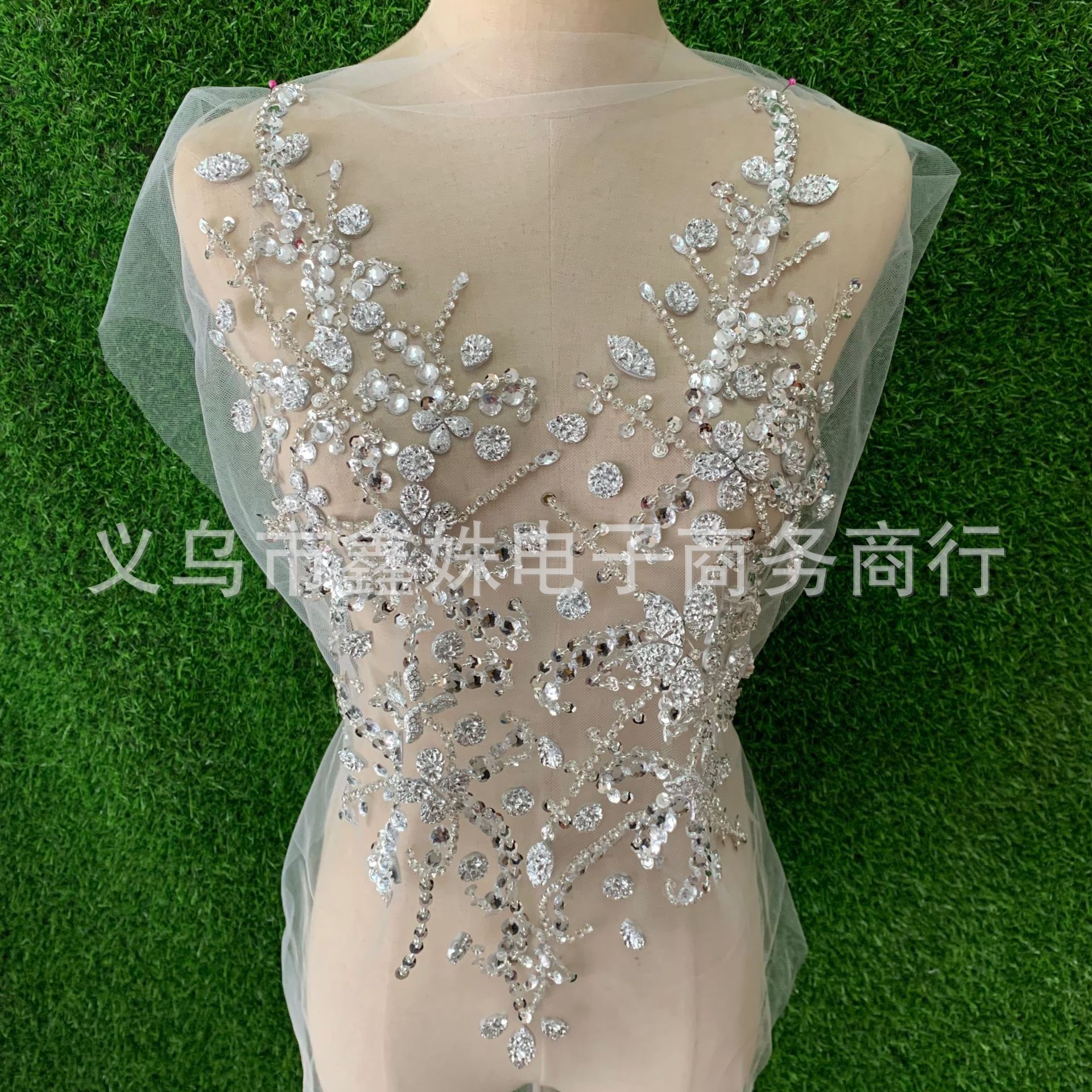 Light luxury heavy industry collar flowers, corsages, beaded embroidery clothing accessories, wedding dress and evening gown accessories Specification image