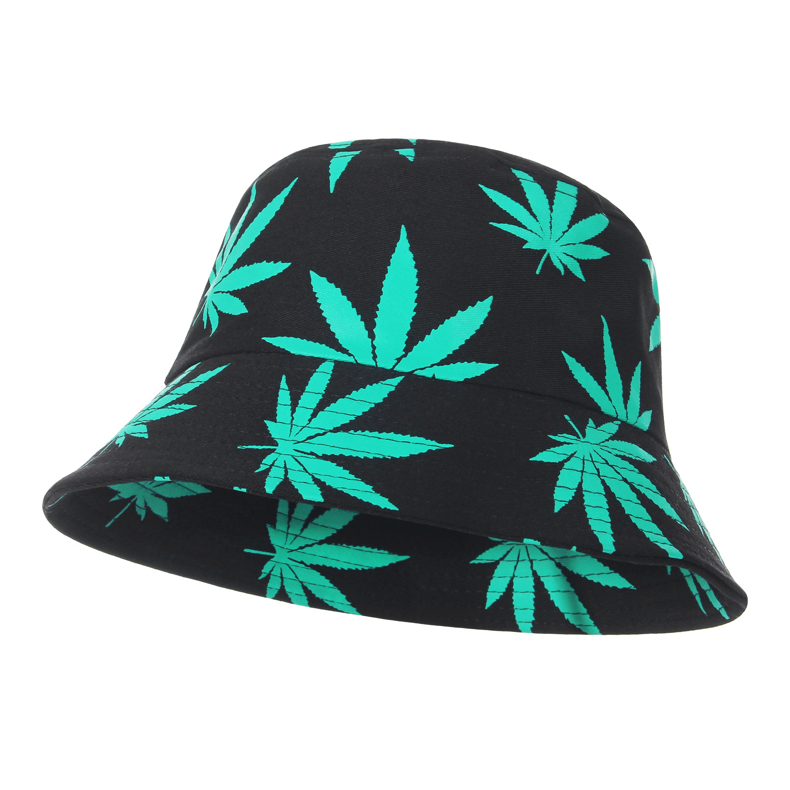 Cross-Border Trend Sunshade Hat Fashion Print Double Face Wear Personality All Cotton Fisherman Hat Basin Hat Spot Wholesale Specification drawing