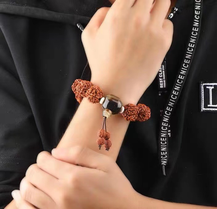 Maharashtra Small Walnut Bracelet For Men Maharashtra Agate Buddha Beads Small Accessory Handpiece Play Specification drawing