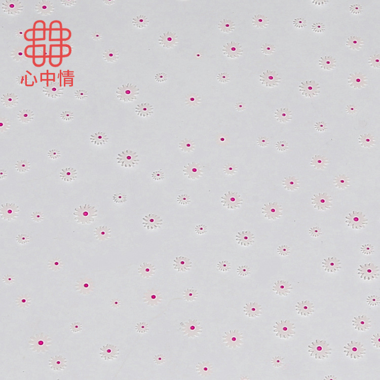 Heart love glass printed transparent paper flowers wrapped in flower paper gifts apple packaging material two-color chrysanthemum thumbnail