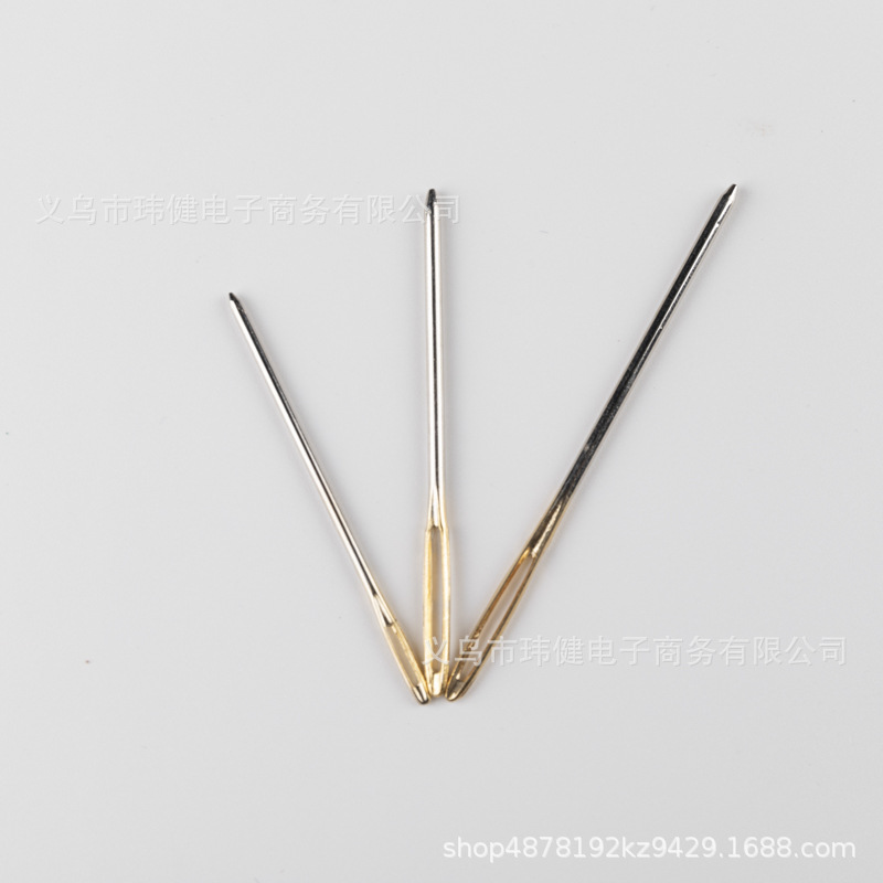 Large Eye Blunt Needle Ribbon Embroidery Round Head Sewing Leather Goods Gold Tail Thick Head Sewing Needle Embroidery Needle Hand Sewing Needle Cross Border Specification drawing
