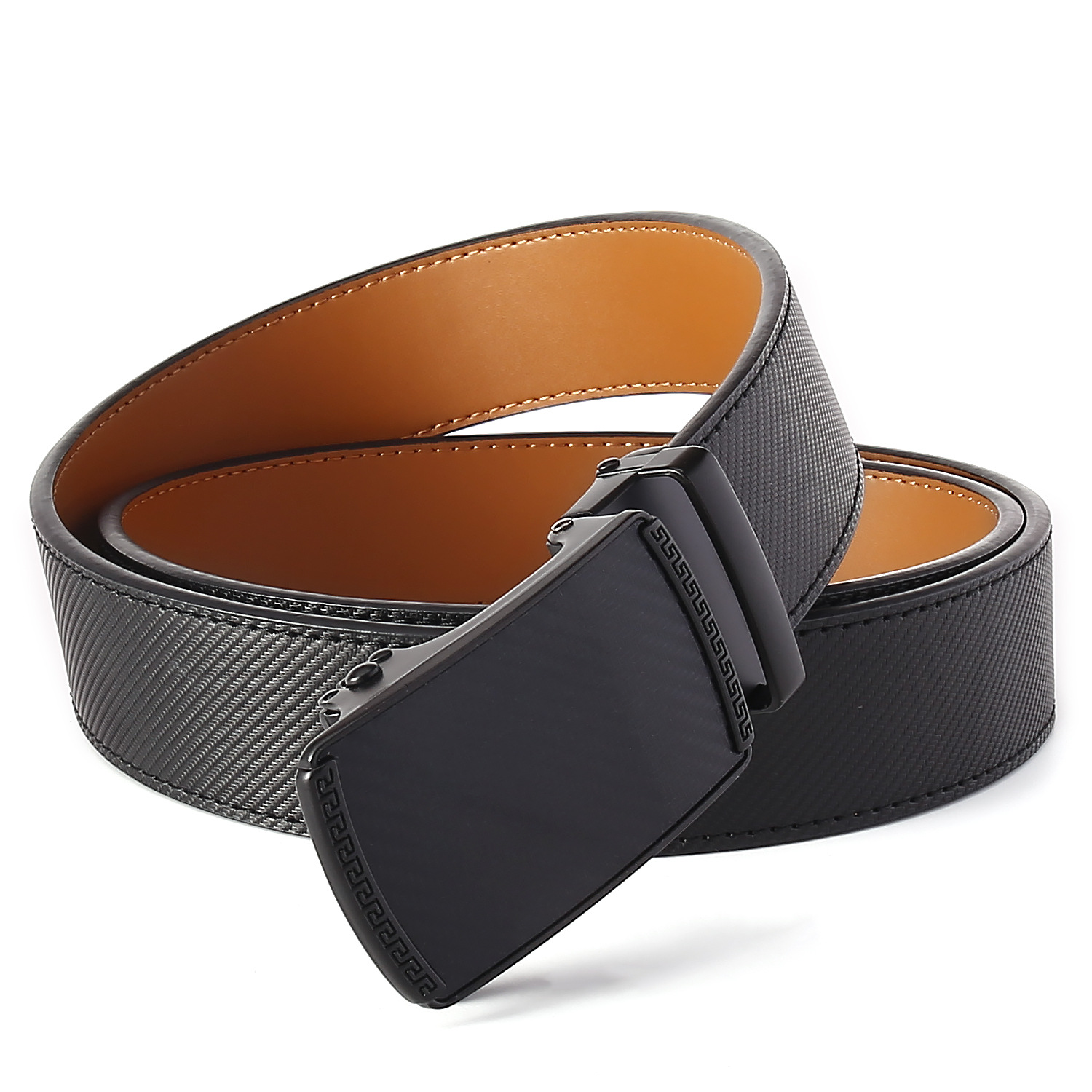 跨境外贸男士皮带二层牛皮男士真皮自动带商务百搭腰带现货皮带男详情2