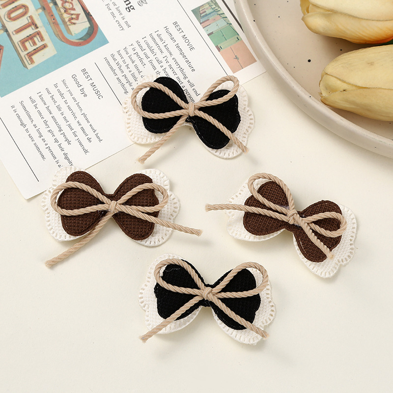 韩版充棉蝴蝶结配饰小清新创意布艺挂件服装发饰diy饰品配件辅料