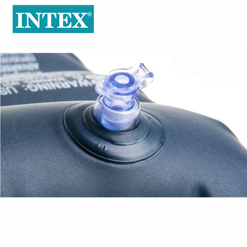 INTEX68672 blue plush pillow, portable outdoor camping inflatable pillow wholesale Specification image