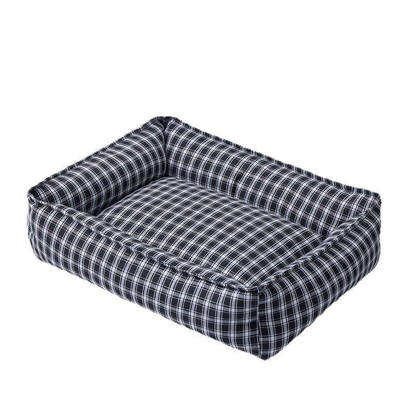 Pet dog bed, four-season style dog mat, cat bed, detachable and washable dog bed, summer cat bed mat, dog sofa, square dog bed Item Picture