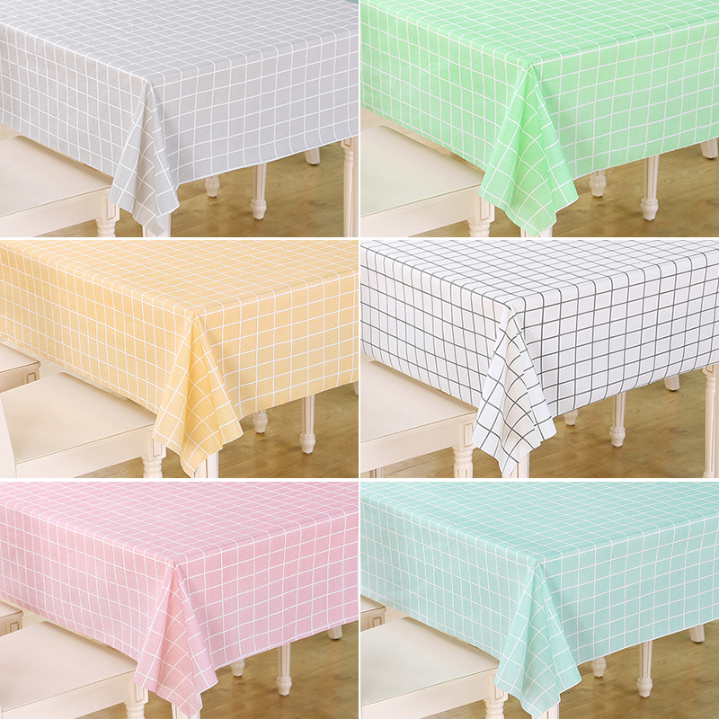 Cross-Border Foreign Trade Ins Wind Nordic Check Waterproof Tablecloth Pvc Oil Hot Oil Table Mat Household Tablecloth Specification drawing