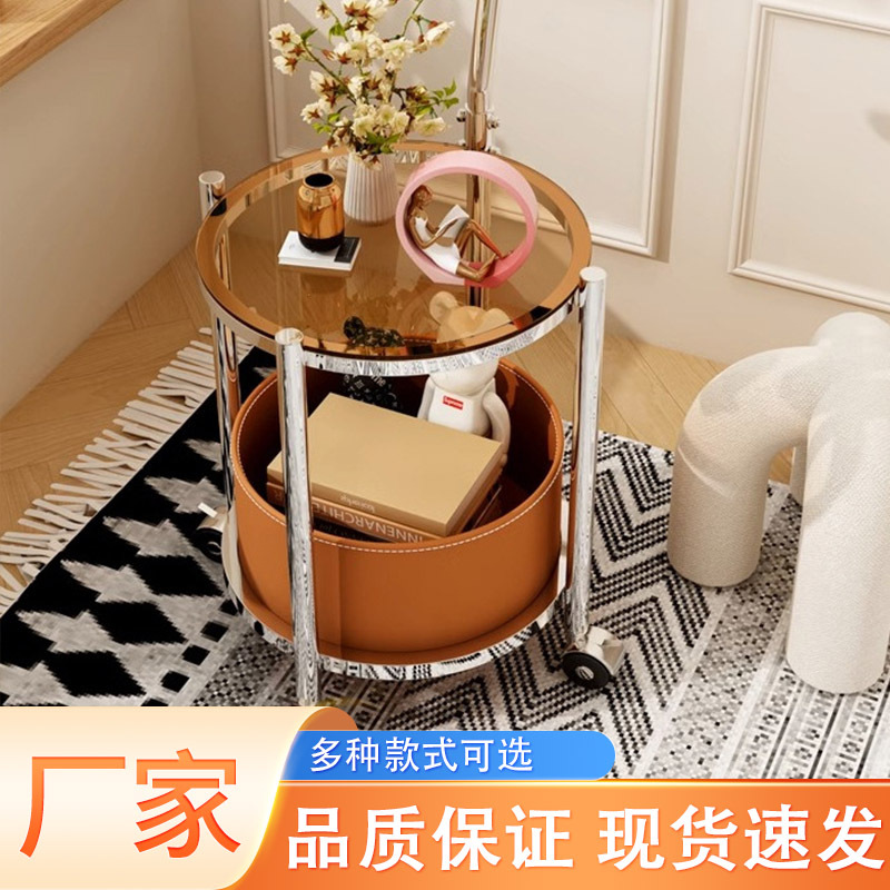 The home stainless steel storage trolley and light luxury coffee table are suitable for multiple scenarios such as balconies, bedrooms, living rooms and studies Specification drawing