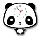 新品创意家居摇摆装饰挂钟 欧式简约黑白创意动物钟表时钟可代发