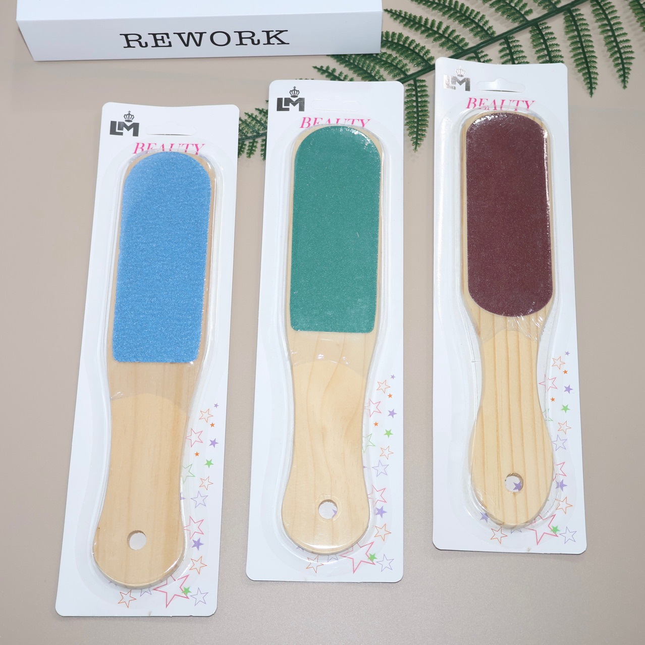 Factory wholesale wooden double-sided frosted foot boards, coarse and fine frosted foot skin files, foot grinding files, dead skin foot board files