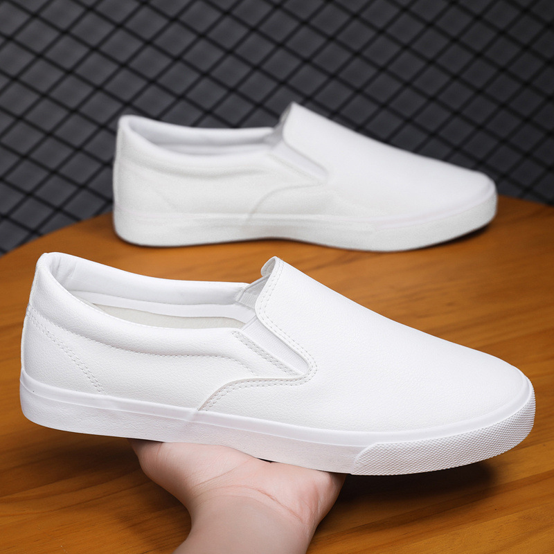 男士大码男鞋低帮板鞋夏季透气休闲运动防臭软底男鞋小白鞋一脚蹬