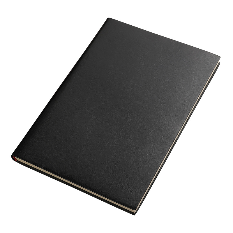 New Guochao A5 Notebook Soft Leather Office Business Pu Leather Thickened Can Print Logo Record Book 2024 Model Item Picture