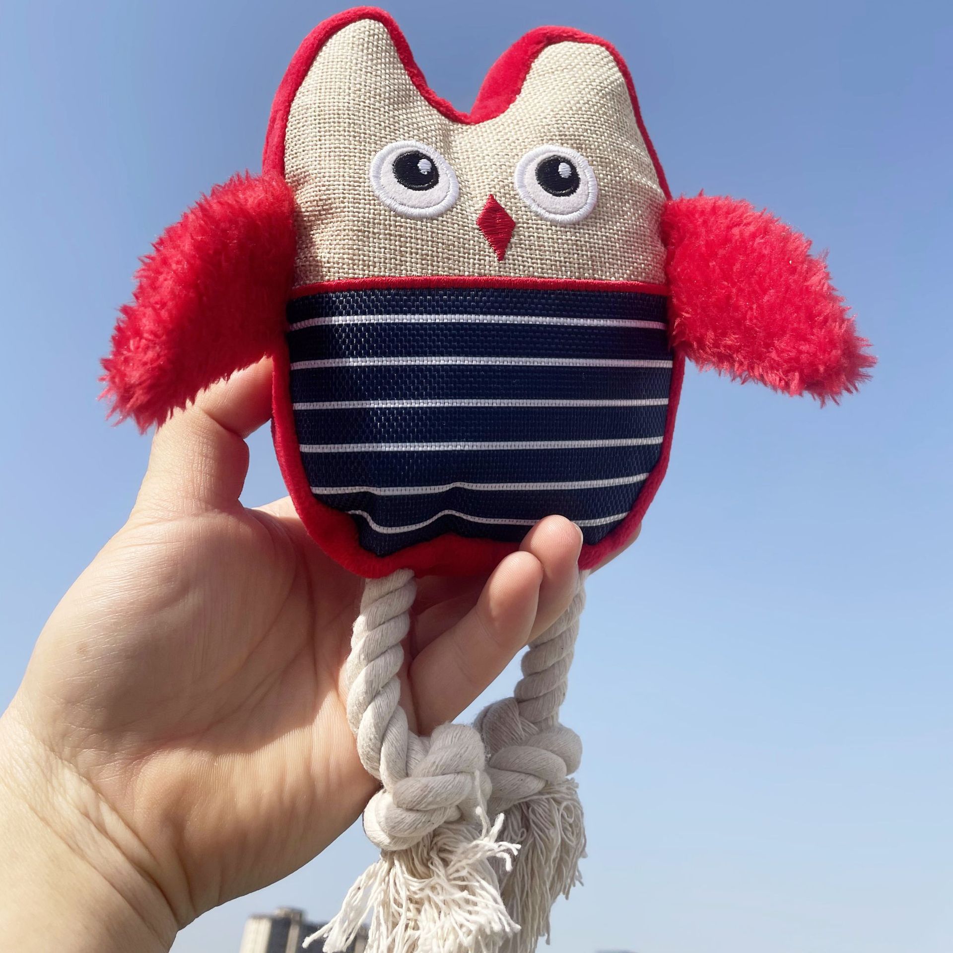 Amazon pet plush toys for export, dog durable rope knots for grinding teeth and relieving boredom details Picture