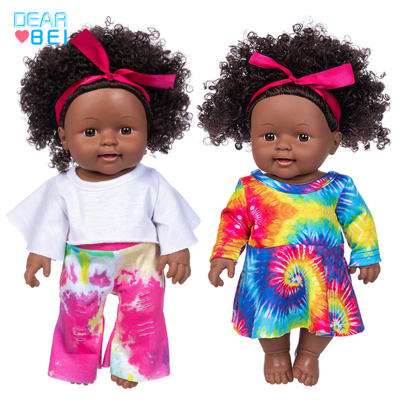 Cross-border 12-inch simulation doll rebirth doll, African doll, baby dress-up doll, toy vinyl doll model Application Scenario