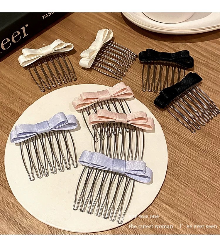 The trendy bow bangs hairpin exudes a sense of high-end style. It is a versatile side hairpin for styling and styling pic 1