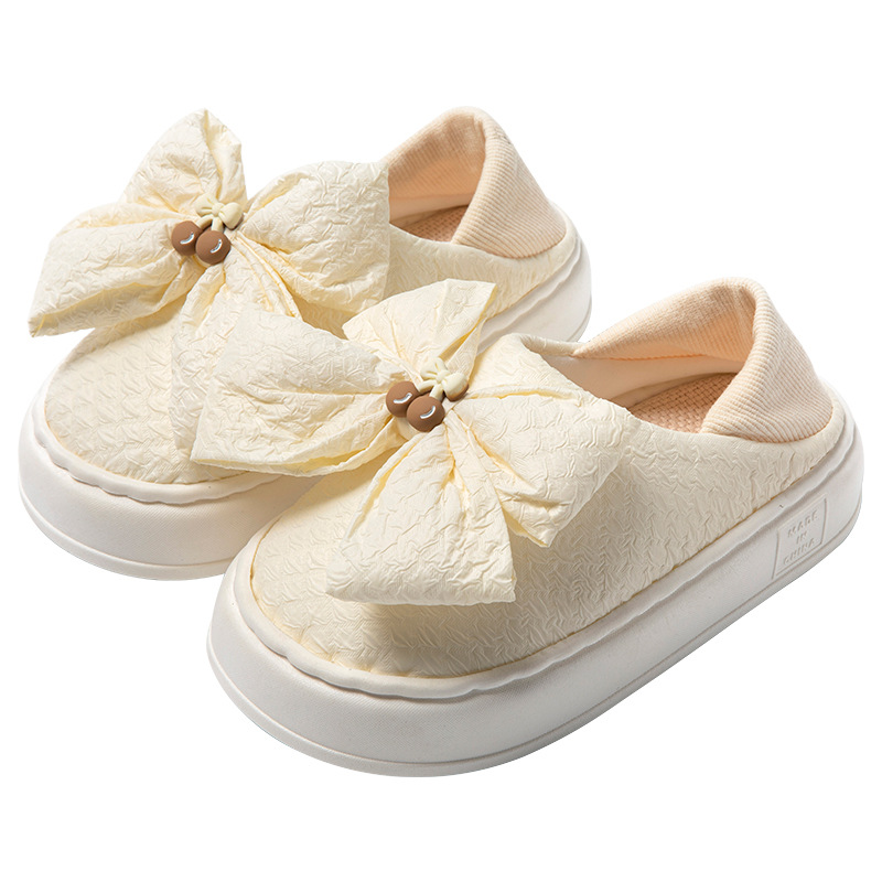 棉拖鞋女冬季居家/加厚包跟棉拖家居/毛拖鞋/棉拖鞋批发/拖鞋白底实物图