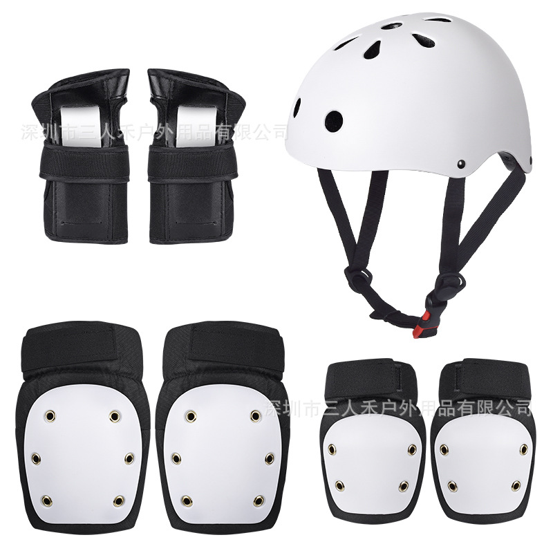 新款专业训练成人长板滑板头盔护具儿童平衡车溜冰轮滑护具套装详情图5