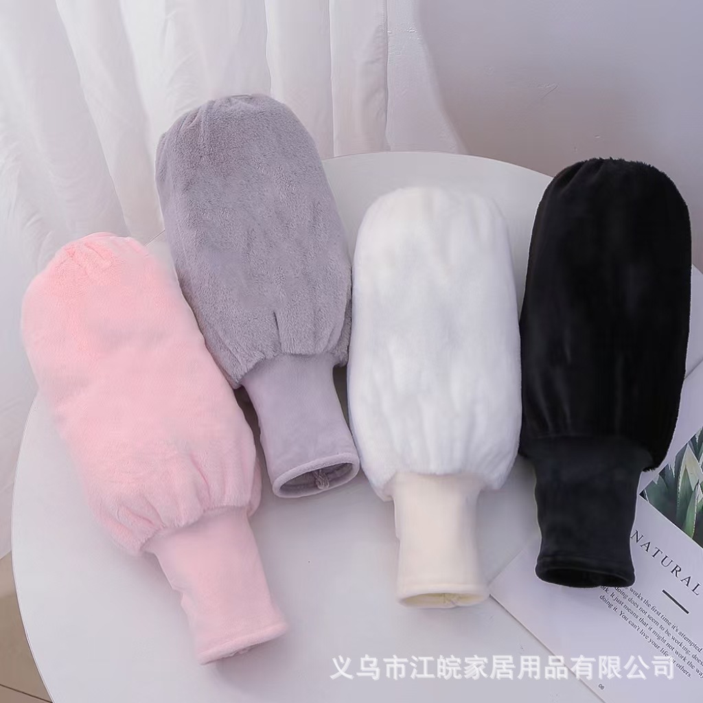 新款冬季儿童二合一套袖可爱暖手袖套小孩成人防脏学生写字袖筒长