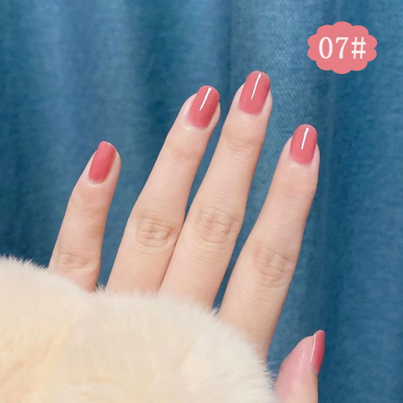 【 Large Bottle 】 Nude jelly-colored matte nail polish set, water-based, peelable, odorless, no baking, quick-drying, whitening Specification image