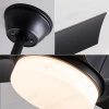60-inch ceiling fan lamp, retro black straight blade fan lamp, home dining room and living room electric fan lamp, variable frequency 6-speed with remote control Application Scenario