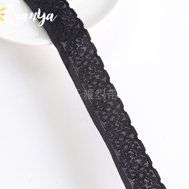 3.4cm弹力蕾丝花边辅料滴胶防滑镂空蕾丝花边内衣婚纱蕾丝辅料