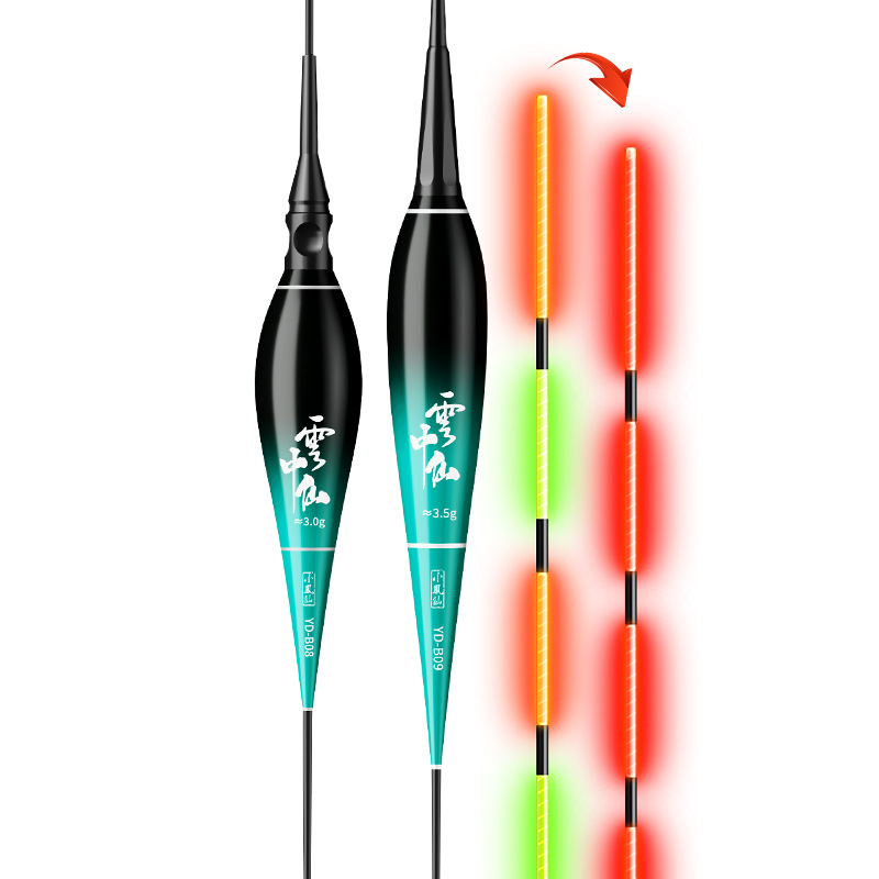 Xiaofengxian electronic float, large luminous float, biting hook color-changing fish float, day and night dual-purpose float fishing gear, complete set of crucian carp float Item Picture