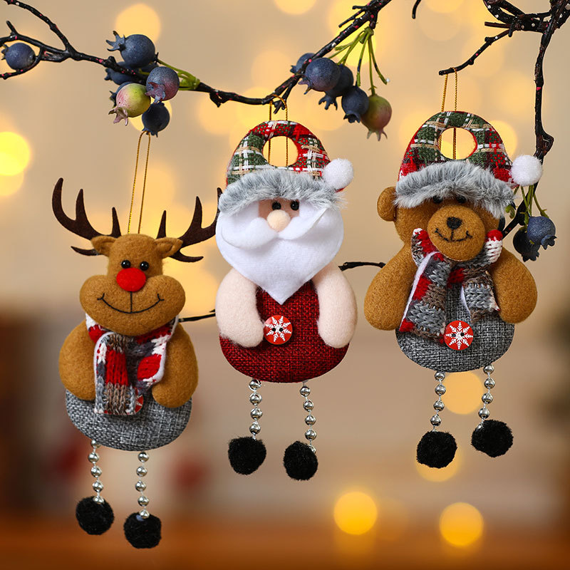 Cross-Border New Christmas Decorations For The Elderly Small Pendant Christmas Tree Accessories Cloth Hanging Gifts Specification drawing