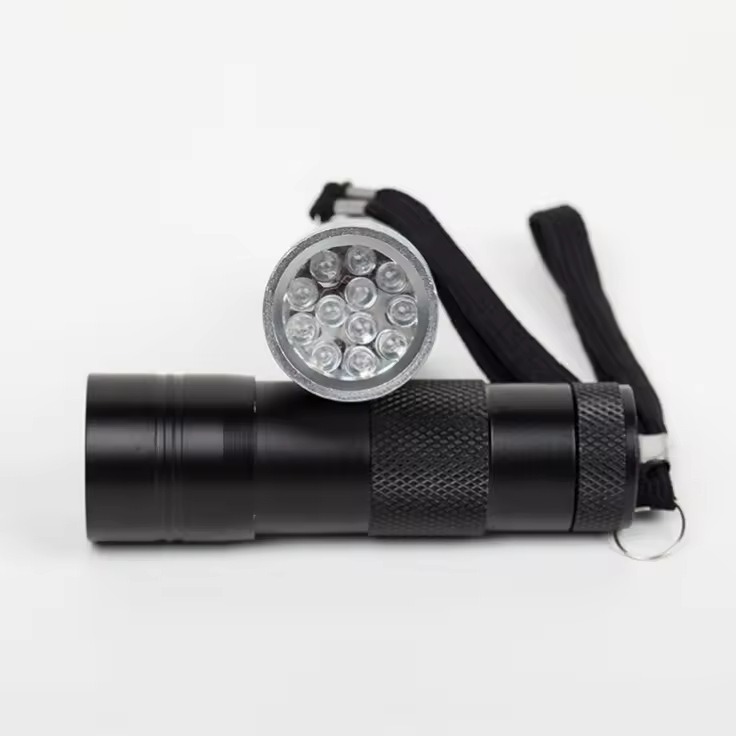 365nm12LEDUV curing lamp flashlight, pet urine test nail lamp, 395nm UV lamp details Picture