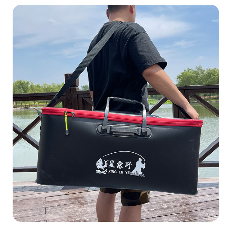 Fishing bucket, EVA folding thickened fishing box, live fish bucket, hand-held shoulder fish box, wholesale fishing gear, fishing box pic 37