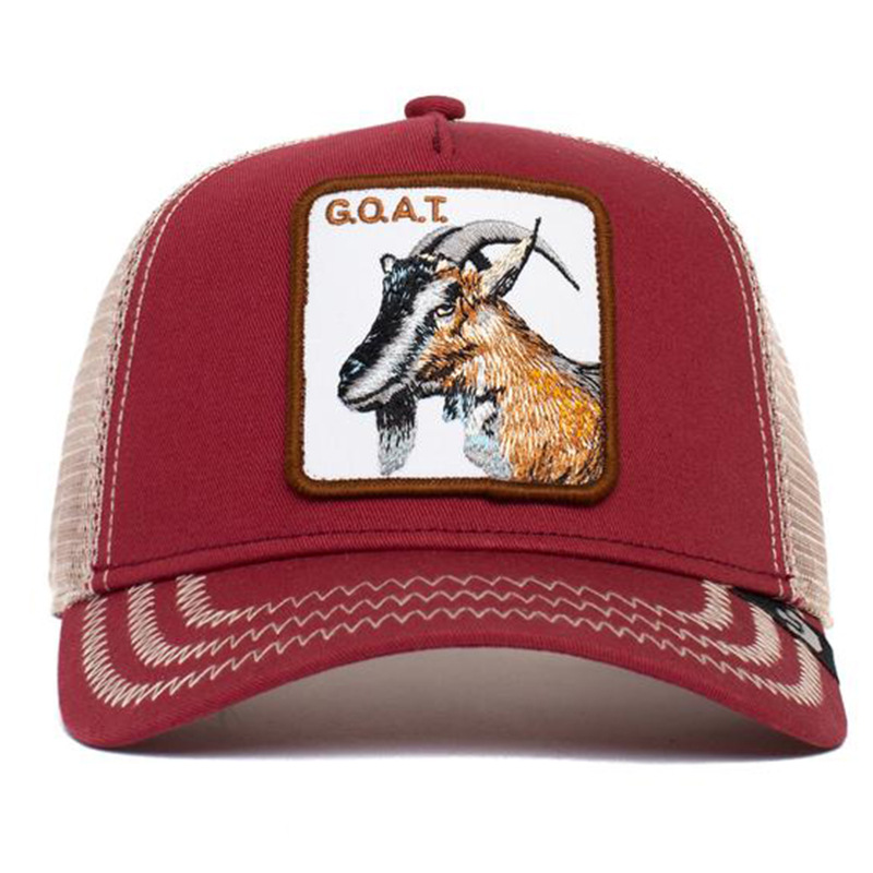 [Foreign Trade Explosion] Animal Baseball Cap Cartoon Sunscreen Mesh Embroidery Trucker Panther Rooster Wolf Hat Specification drawing