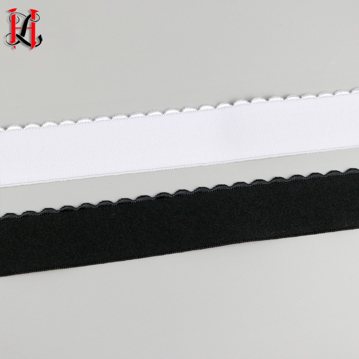 Off-The-Shelf Black And White Crescent Elastic Elastic Teeth Side Strap Underwear Swimsuit Bust Elastic Elastic Lace Webbing Specification drawing