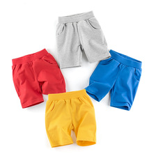 童装夏季男童短裤无图案 批发宝宝裤子纯色五分中裤一件代发