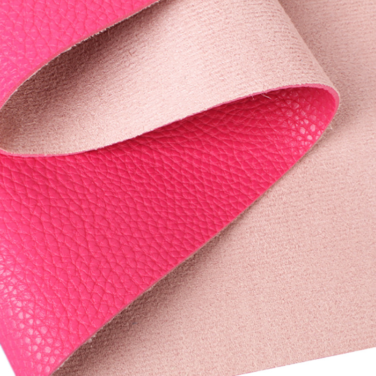 Factory directly supply lychee pattern PU Hermes leather bags footwear clothing home spunky cloth bottom PVC leather material Specification drawing