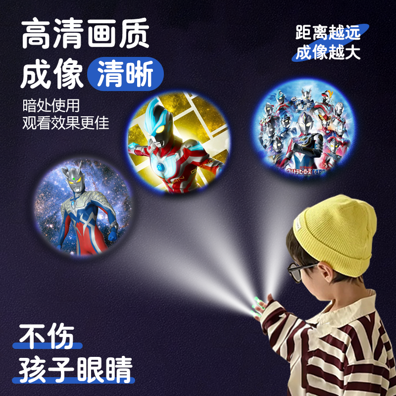 LED finger projection lamp lights up, baby and children's toys, cartoon led, boys' toys, fingertip flashlight