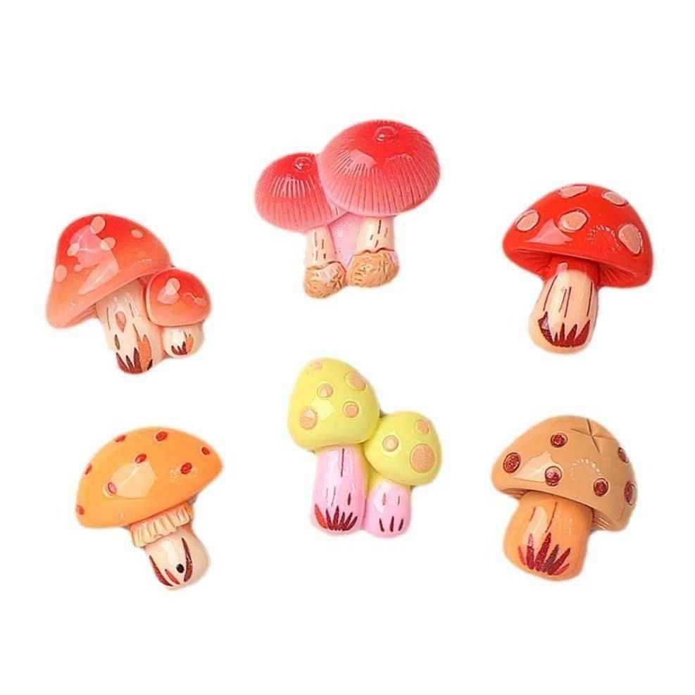 亮面小蘑菇diy手工奶油胶发饰钥匙扣手机壳衣帽鞋扣树脂饰品配件产品图