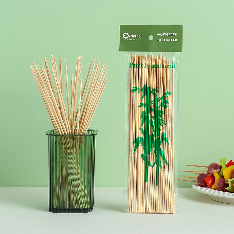 一次性烧烤专用竹签批发钵钵鸡关东煮串串香烤肠炸串麻辣烫竹签子