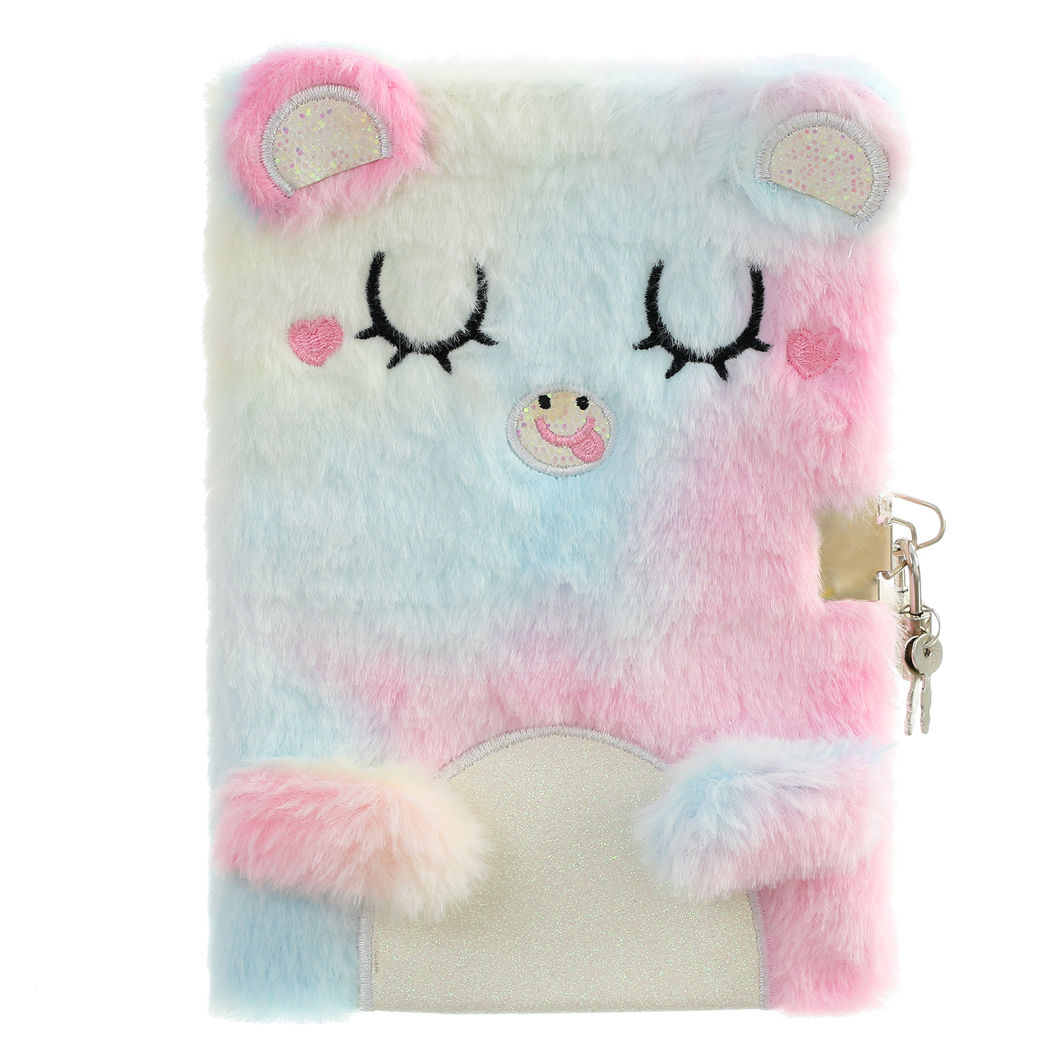 Qianyu Culture Cartoon Cat With Lock Plush Diary Children Gift Little Princess With Lock Notebook Student Girl Notebook Item Picture