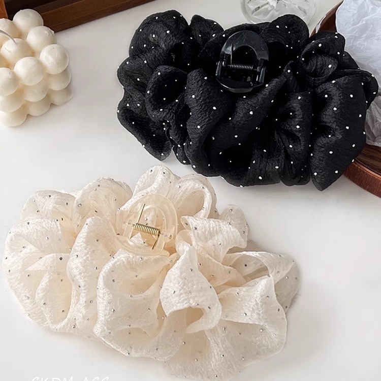 2024 New Bubble Clip Mesh Double-Sided Bow Grab Clip Hair Clip Women's Back Hair Clip Large Hair Accessories details Picture