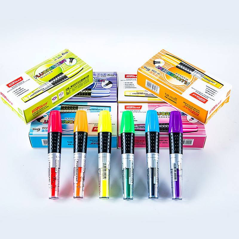 6色荧光笔套/创意彩色学生/彩色记号笔产品图