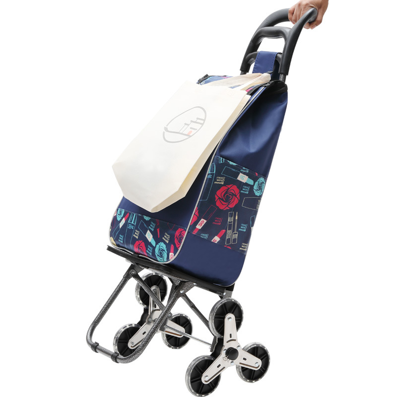 Portable shopping, stair climbing, grocery cart, small trolley, household foldable, lightweight hand-pulled lever trailer, elderly trolley details Picture