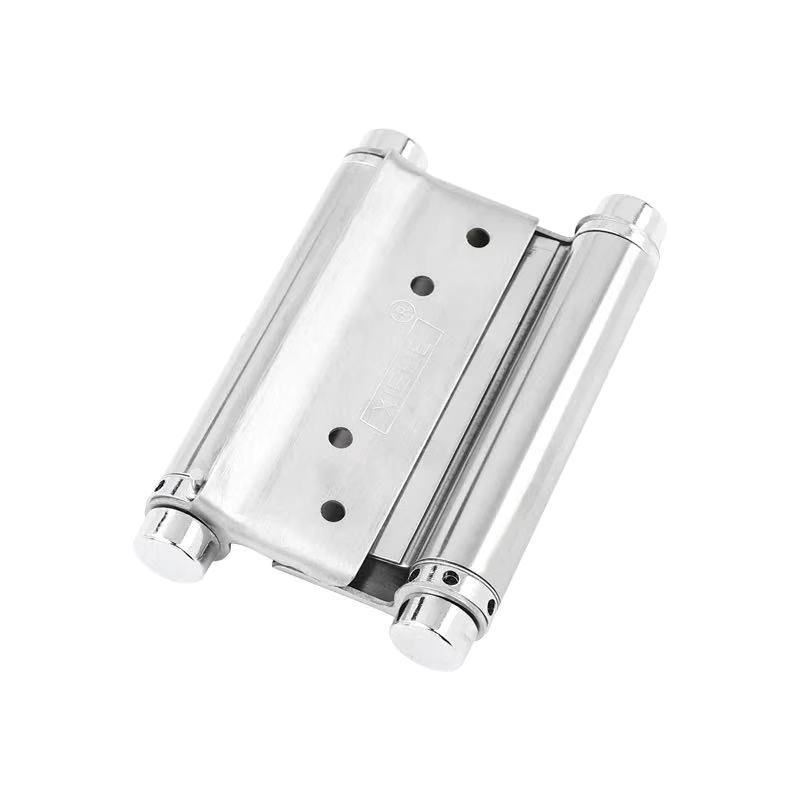 Stainless steel double hinge double - way spring hinge inside and outside the two - way automatic closing black Item Picture