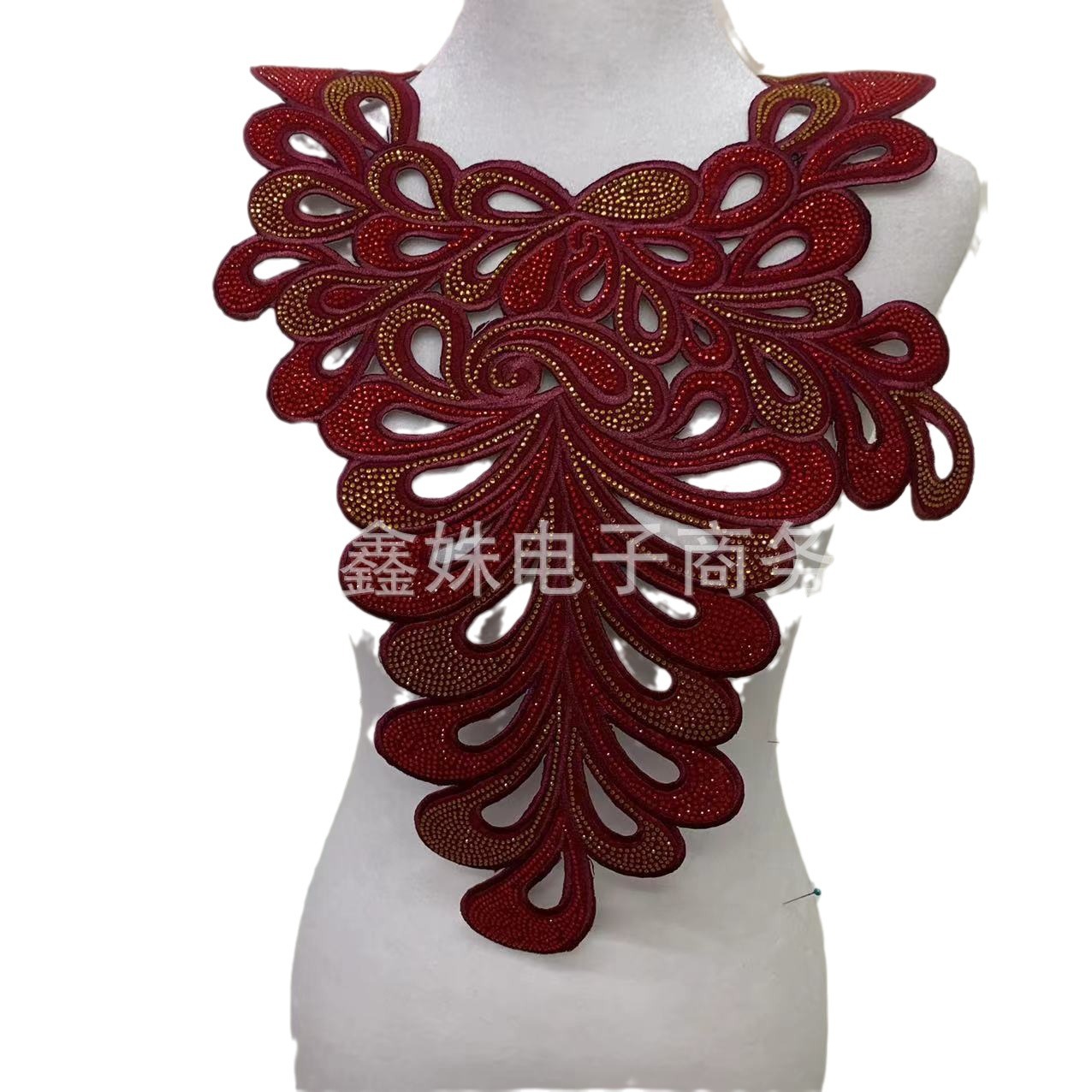 New stock available, with adhesive backing and rhinestones, dance costume accessories, ethnic costume necklaces Item Picture