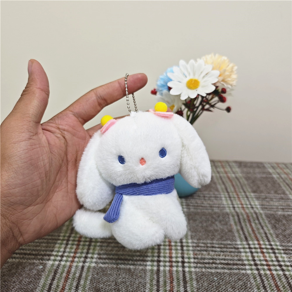Douyin cute puppy, dog pendant, figurine, tilting head dog, bag, hanging decoration, keychain, plush toy, doll Specification image