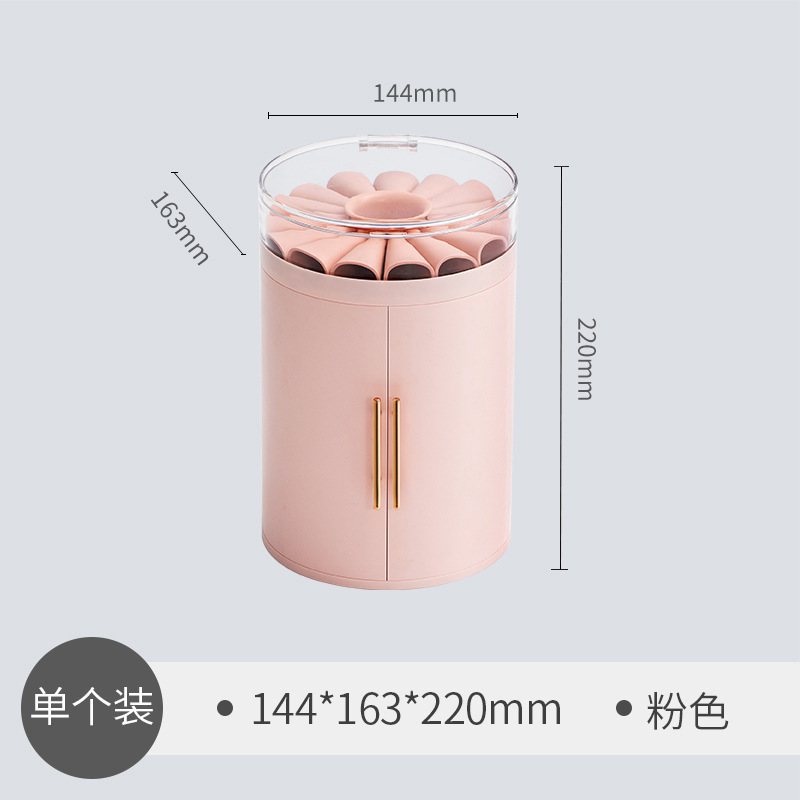 Multi-functional double-opening desktop transparent jewelry box Item Picture