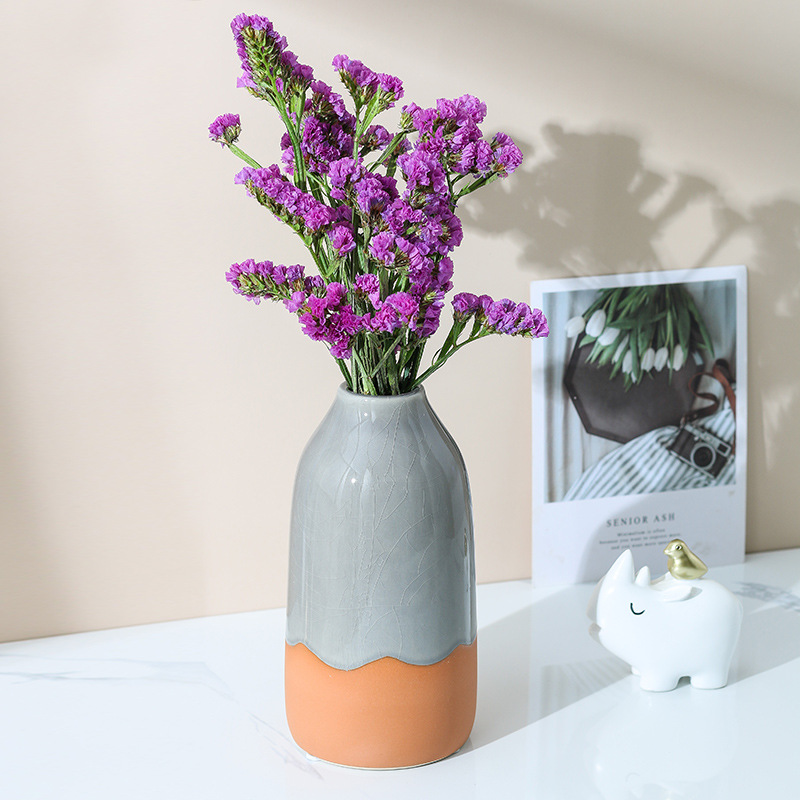 chinagoods Nordic minimalist Ceramic Vase, creative hotel home living room hydroponic flower arrangement vase, hotel retro decorative item Application Scenario