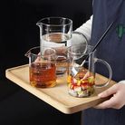 批发高硼硅玻璃牛奶果汁计量杯 透明玻璃水杯烘焙用具带把刻度杯