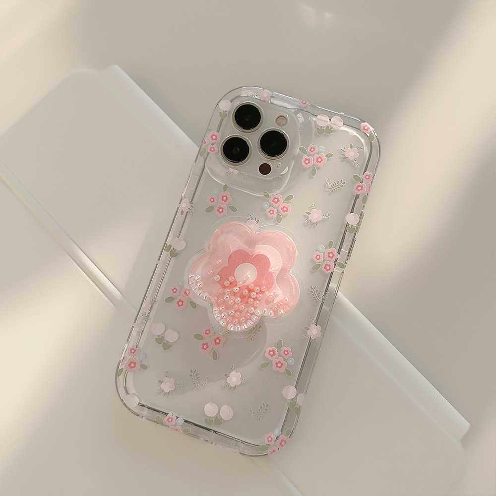 碎花壳适用iphone16苹果15promax手机壳13流沙支架11透明14小清新详情32