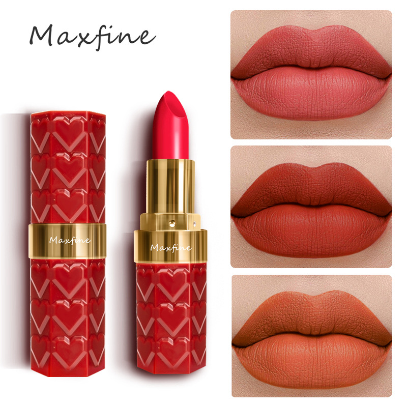 跨境彩妆 MAXFINE18色口红套装批发雾面哑光不粘杯不掉色lipstick详情图1