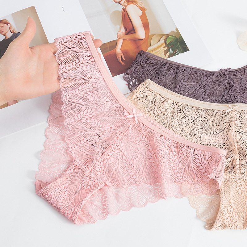 Cross-Border Sexy Lace Transparent Thong Girls Low Waist Seduction Hot T Pants Sexy Underwear Thong Women Specification drawing