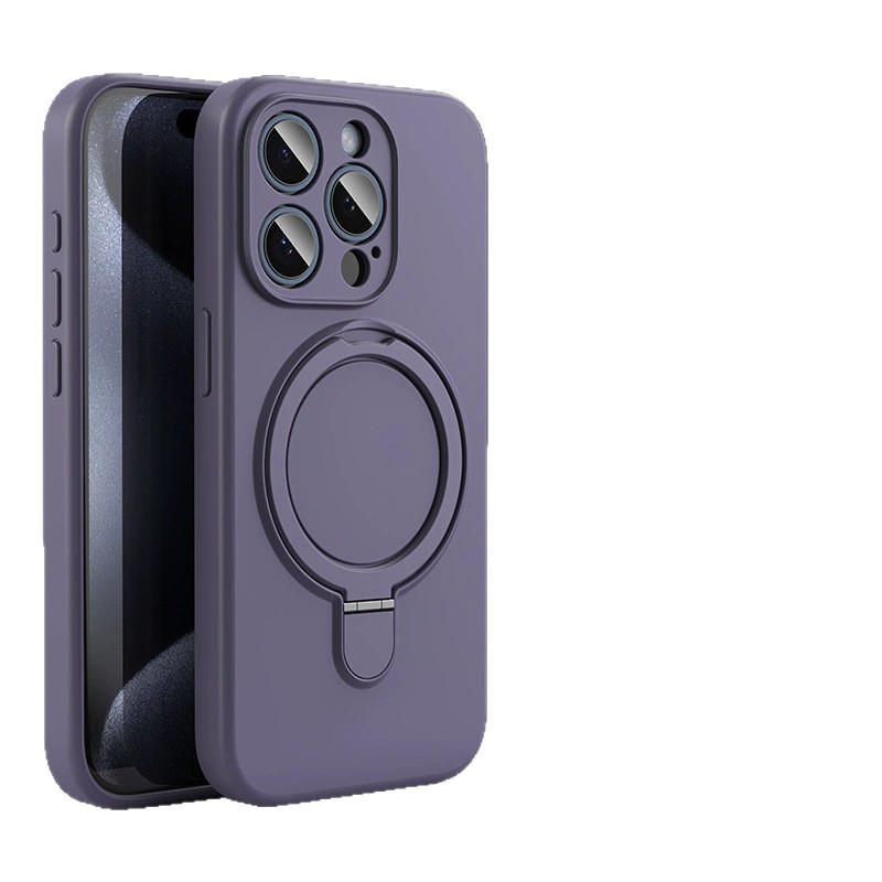 iPhone17 phone case, Apple 16 protective case, magnetic true liquid silicone, 15 stand points, 13 soft full cover, ultra-thin Item Picture