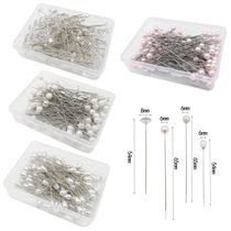 Factory wholesale bead needle set Color mix round head bead needle Diamond needle 6*65 pear pin fixing pin